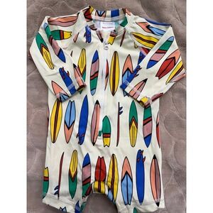 Hannah Andersson Long Sleeve Rash Guard Baby Swimsuit Surfboards 3-6 Months